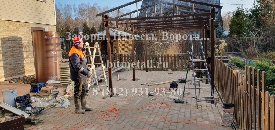 п. Александровская (Навес двускатный)