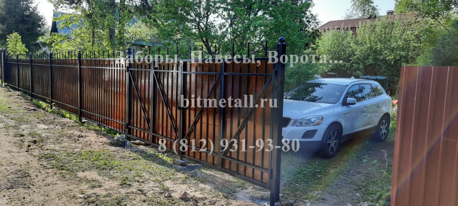 Забор сварной с поликарбонатом. Дивенская.