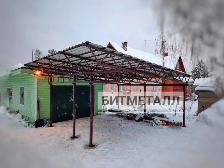 Навес односкатный. Сусанино.