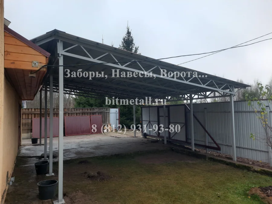 Навес односкатный. Моторное