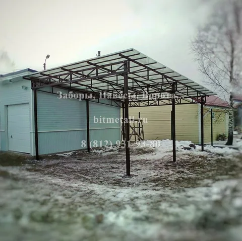 Пример выполненного навеса — фото №17