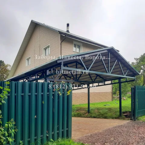 Пример выполненного навеса — фото №19